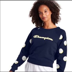 Champion sweatshirt - navy blue with polka dots